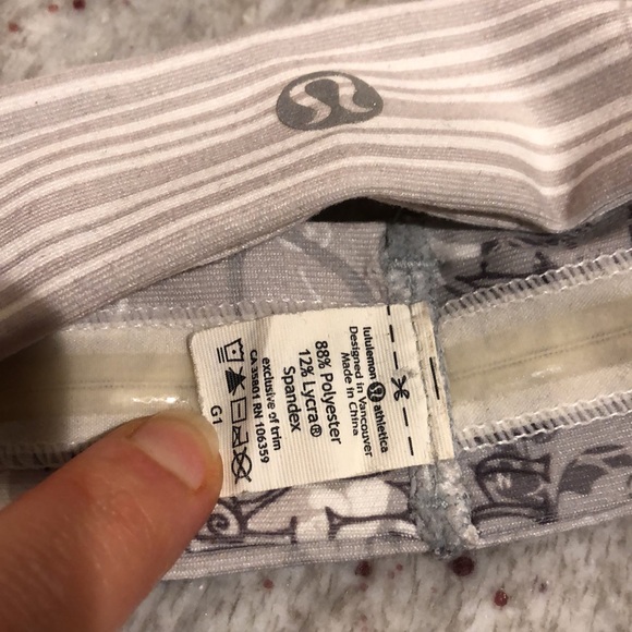 White and Grey Lululemon Headband - Picture 2 of 2